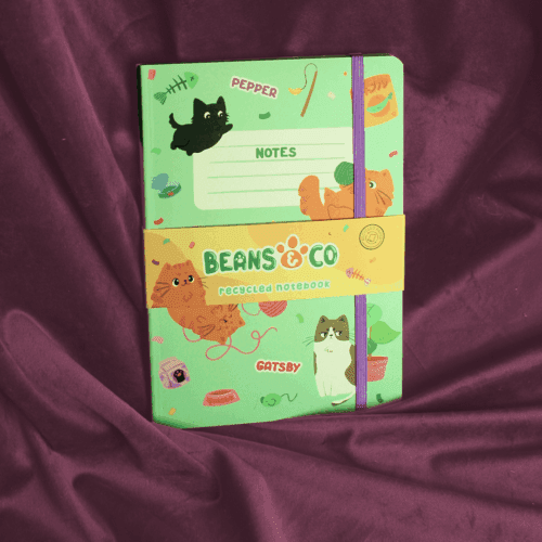 Beans & Co Cats -kierrätyspaperimuistivihko