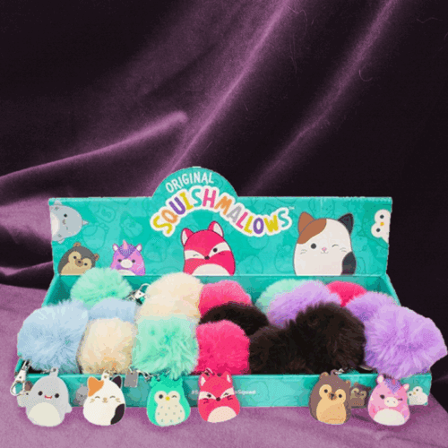 Squishmallows pallo ja eläin avaimenperä