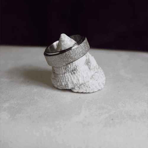 Pyörivä glitter fidget sormus kulta ja hopea
